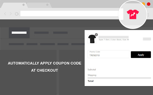 TheTrendyTee Smart Coupon  from Chrome web store to be run with OffiDocs Chromium online