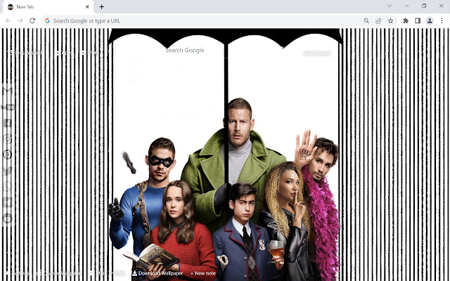 Tapetul Umbrella Academy din magazinul web Chrome va fi rulat cu OffiDocs Chromium online