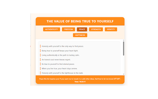 The Value of Being True to Yourself  from Chrome web store to be run with OffiDocs Chromium online