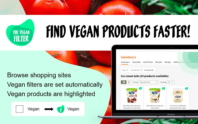 The Vegan Filter  from Chrome web store to be run with OffiDocs Chromium online