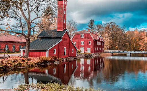 The village is brilliant in autumn  from Chrome web store to be run with OffiDocs Chromium online