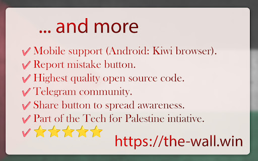 The wall Boycott assistant  from Chrome web store to be run with OffiDocs Chromium online