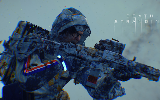 The Warrior in the Blizzard Death Stranding  from Chrome web store to be run with OffiDocs Chromium online