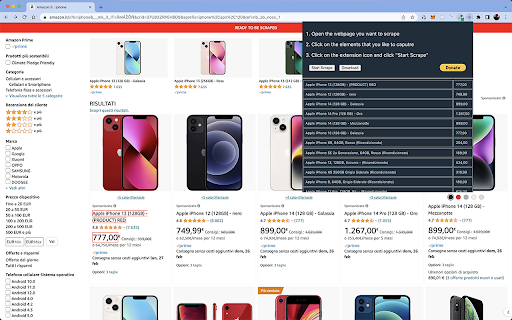 The Web Scraper  from Chrome web store to be run with OffiDocs Chromium online
