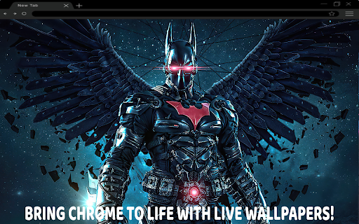 The wings of Batman Live Wallpaper  from Chrome web store to be run with OffiDocs Chromium online
