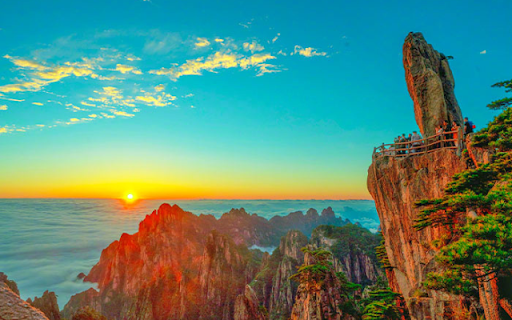 The Yellow Mountain (Huangshan)  from Chrome web store to be run with OffiDocs Chromium online
