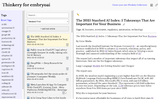 Thinkery  from Chrome web store to be run with OffiDocs Chromium online