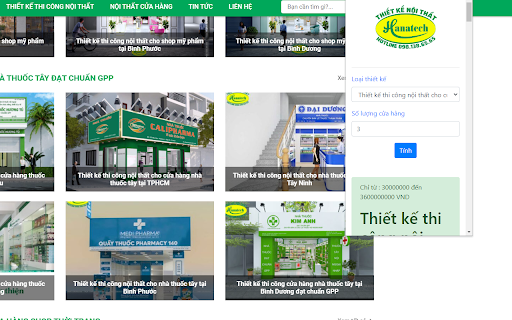 Thiết Kế Thi Công Nội Thất Hanatech  from Chrome web store to be run with OffiDocs Chromium online