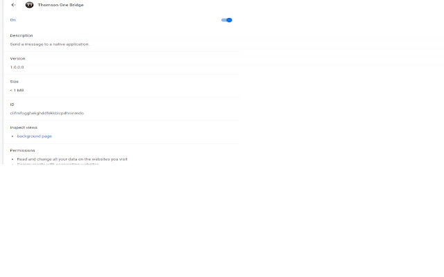 Thomson One Bridge  from Chrome web store to be run with OffiDocs Chromium online
