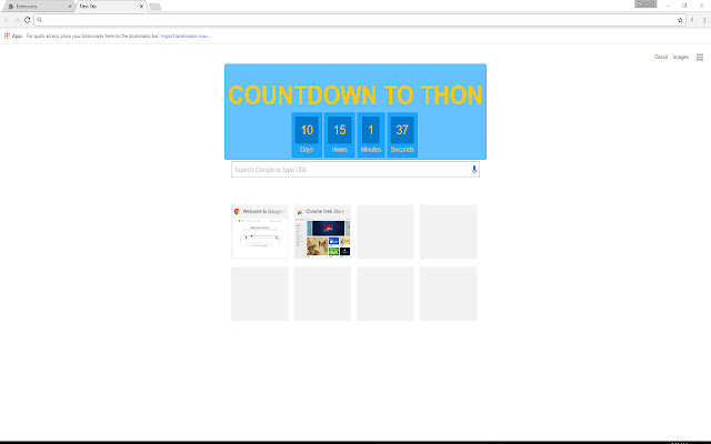 THON Countdown  from Chrome web store to be run with OffiDocs Chromium online