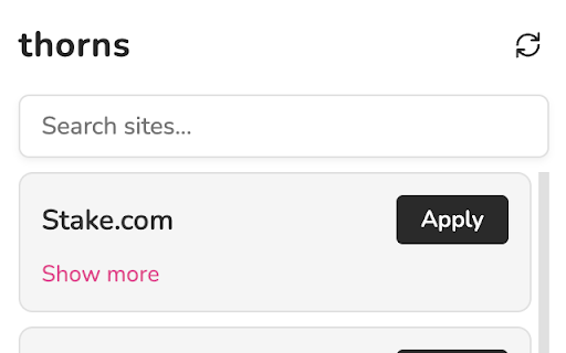Thorns  from Chrome web store to be run with OffiDocs Chromium online