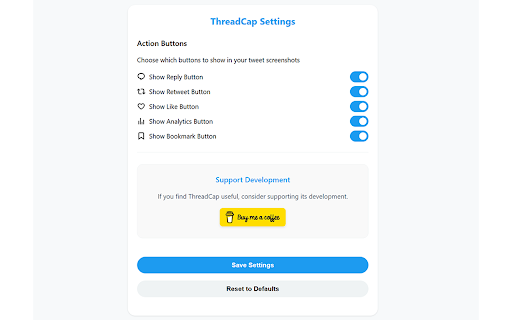 ThreadCap: Better Twitter Screenshots  from Chrome web store to be run with OffiDocs Chromium online