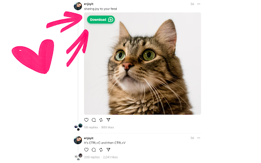 Threads Downloader  from Chrome web store to be run with OffiDocs Chromium online
