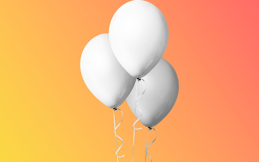 Three big balloons  from Chrome web store to be run with OffiDocs Chromium online