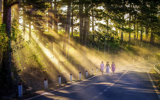 Three girls walking  from Chrome web store to be run with OffiDocs Chromium online