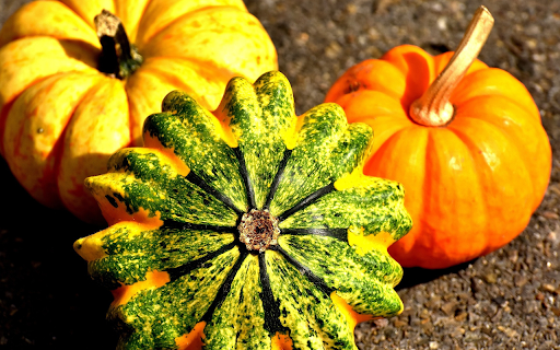 Three pumpkins  from Chrome web store to be run with OffiDocs Chromium online