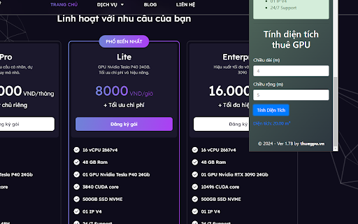 Thuê GPU giá rẻ  from Chrome web store to be run with OffiDocs Chromium online