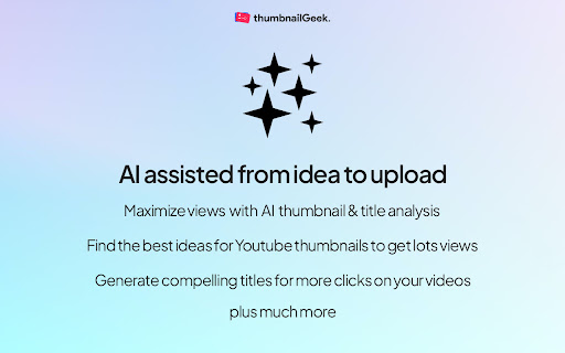 ThumbnailGeek AI Youtube Thumbnail Tester  from Chrome web store to be run with OffiDocs Chromium online