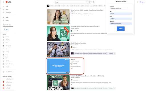 Thumbnail Preview  from Chrome web store to be run with OffiDocs Chromium online