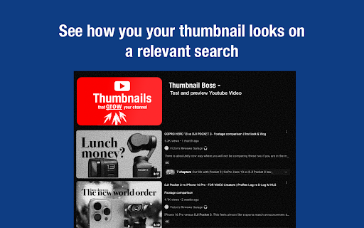 Thumbnail Preview YouTube Thumbnail Testing  from Chrome web store to be run with OffiDocs Chromium online