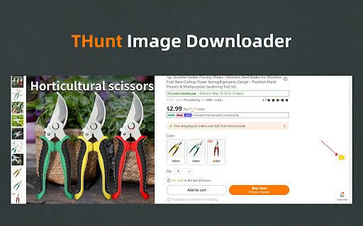 THunt Image Downloader  from Chrome web store to be run with OffiDocs Chromium online