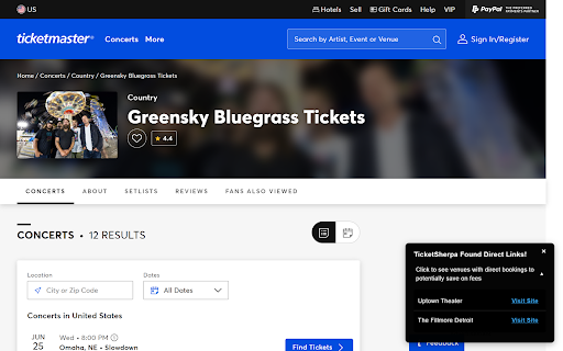 TicketSherpa  from Chrome web store to be run with OffiDocs Chromium online
