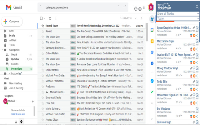 TickleTrain pentru Gmail din magazinul web Chrome va fi rulat cu OffiDocs Chromium online