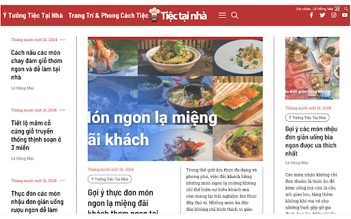 Tiệc Tại Nhà Extension  from Chrome web store to be run with OffiDocs Chromium online