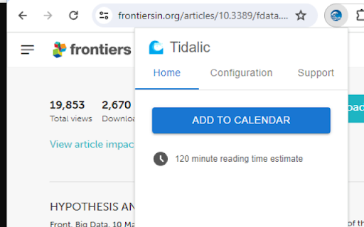 Tidalic BETA  from Chrome web store to be run with OffiDocs Chromium online