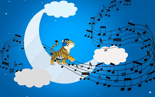 Tiger on the moon  from Chrome web store to be run with OffiDocs Chromium online