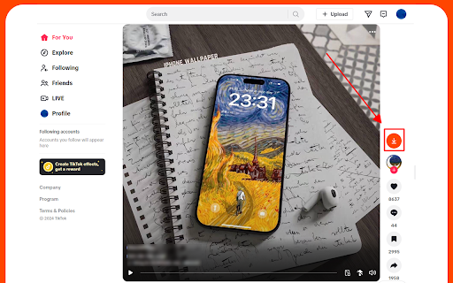 TikDownload Download Video No Watermark  from Chrome web store to be run with OffiDocs Chromium online