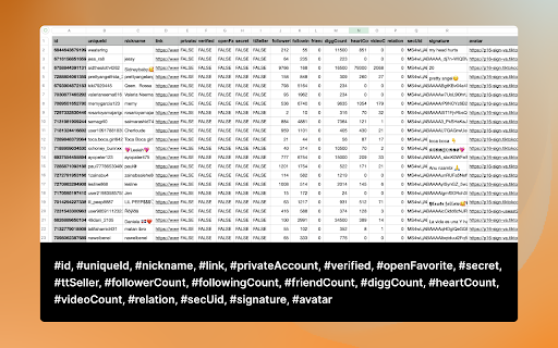 TikFollow Export TikTok Follower/Following  from Chrome web store to be run with OffiDocs Chromium online