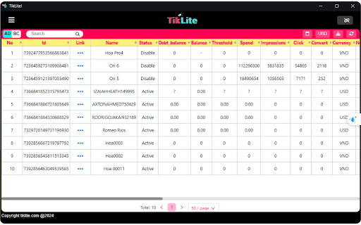 TikLite  from Chrome web store to be run with OffiDocs Chromium online