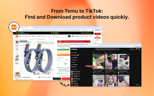 TikMiner: TikTok Video Downloader for Dropship  from Chrome web store to be run with OffiDocs Chromium online