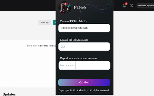 TikTok Ads Balance  Top Up TikTok Ads  from Chrome web store to be run with OffiDocs Chromium online