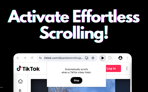 Tiktok Auto Scroll  from Chrome web store to be run with OffiDocs Chromium online