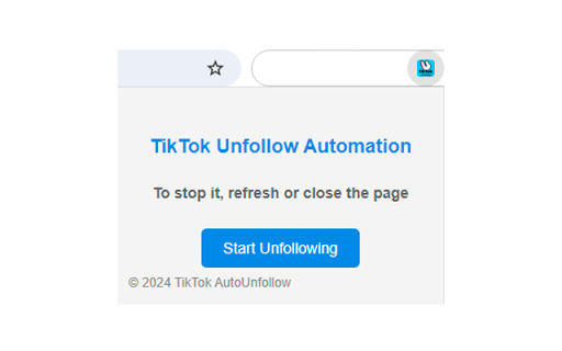 TikTok Auto Unfollow  from Chrome web store to be run with OffiDocs Chromium online