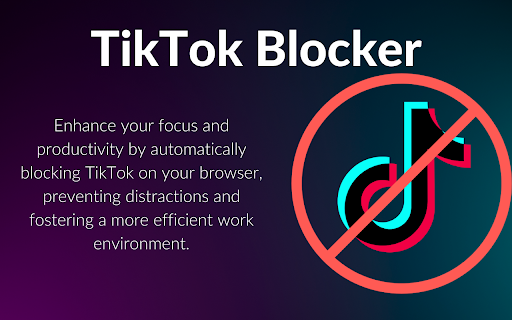 TikTok Blocker  from Chrome web store to be run with OffiDocs Chromium online