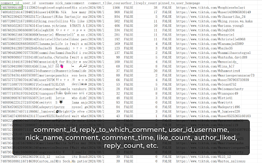 TikTok Comment Export Tool  from Chrome web store to be run with OffiDocs Chromium online