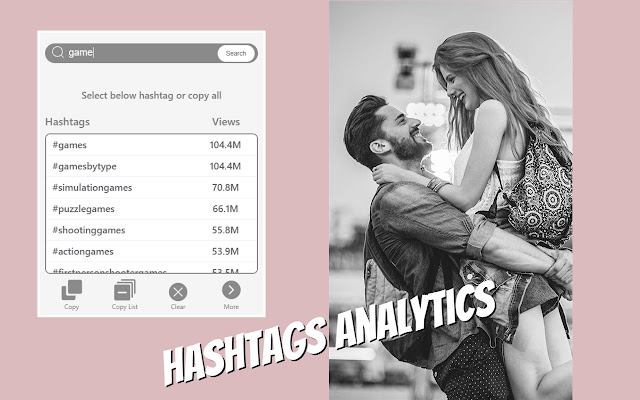 TikTok Hashtags Tool Hashtags Analytics uit de Chrome-webwinkel voor gebruik met OffiDocs Chromium online