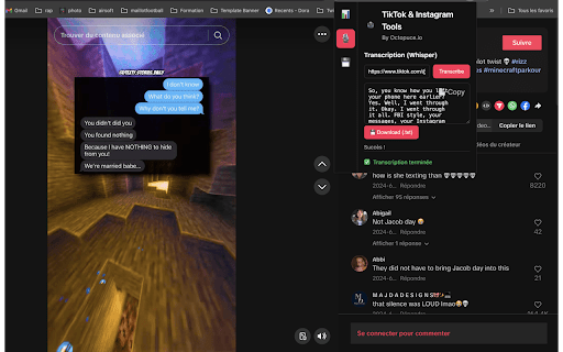 TikTok  Instagram Sort / Download By Octopuce.io  from Chrome web store to be run with OffiDocs Chromium online