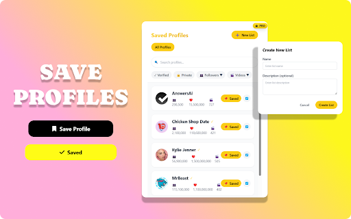 Tiktok Super Tool Profile Analyzer  Video Downloader  from Chrome web store to be run with OffiDocs Chromium online