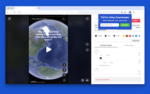 TikTok Video Downloader – Download Videos Without Watermark  from Chrome web store to be run with OffiDocs Chromium online