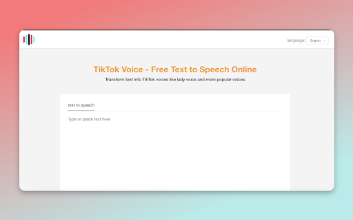 TikTok Voice Generator  from Chrome web store to be run with OffiDocs Chromium online