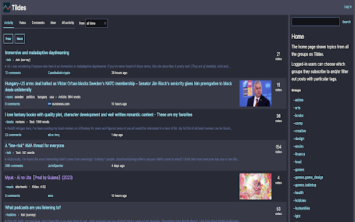 Tildes.net Enhanced  from Chrome web store to be run with OffiDocs Chromium online