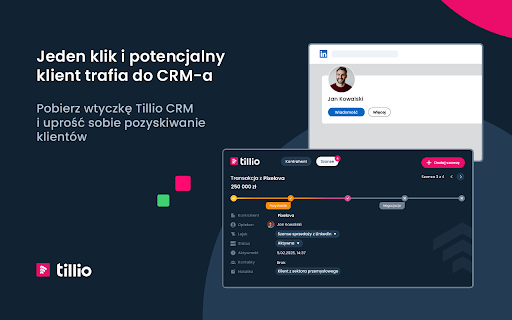 Tillio CRM  from Chrome web store to be run with OffiDocs Chromium online