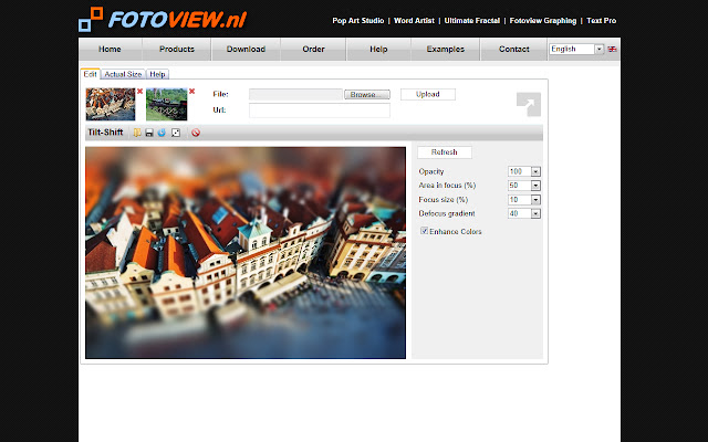 Tilt Shift  from Chrome web store to be run with OffiDocs Chromium online