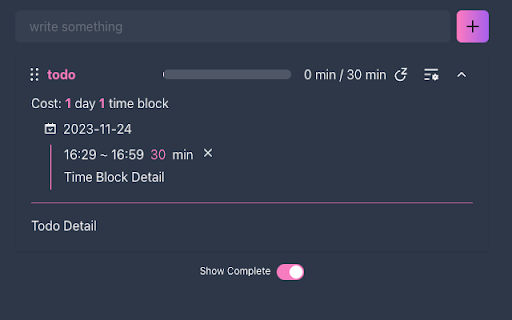 TimeBox  from Chrome web store to be run with OffiDocs Chromium online