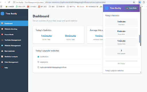 Time Buddy Time Management Assistant  from Chrome web store to be run with OffiDocs Chromium online