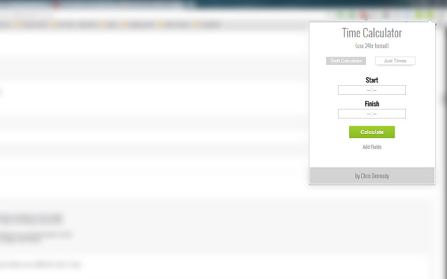 Time Calculator  from Chrome web store to be run with OffiDocs Chromium online